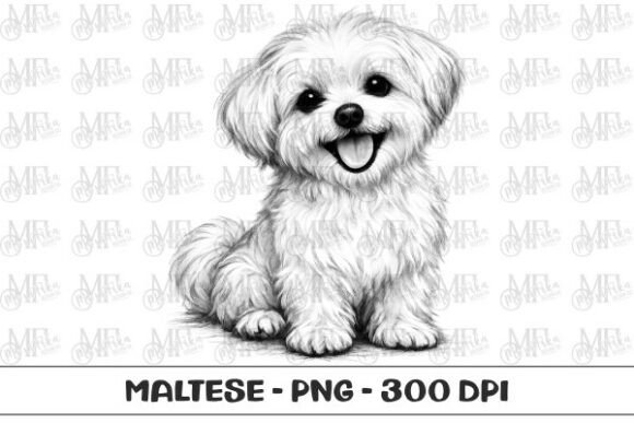 Download Maltese Dog Sketch PNG - Premium Bundle