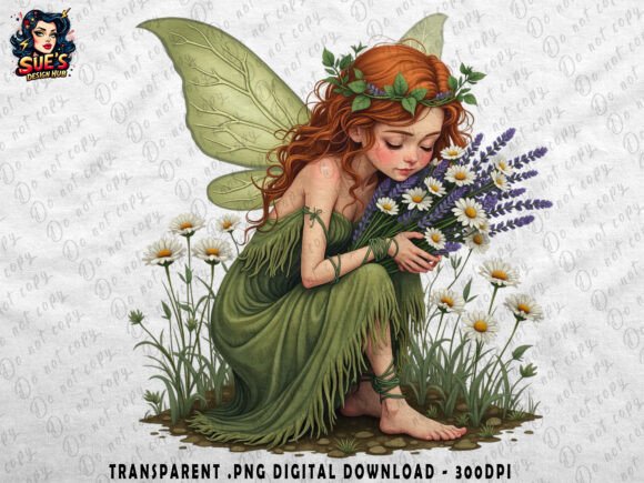 Download Nature Fairy with Lavender Bouquet - Nature Collection